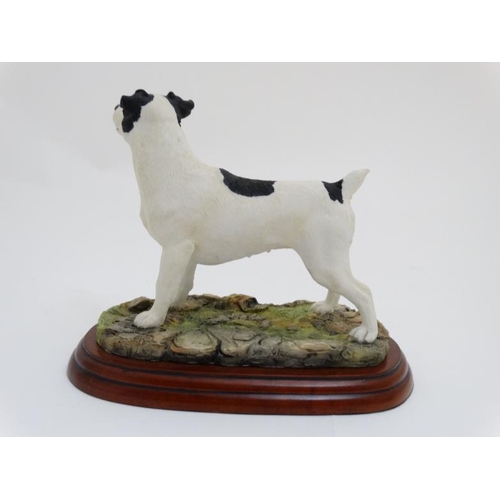 81 - A 2003 '' Border Fine Arts '' Dogs series , black and white Jack Russell Terrier (Standing) , number... 