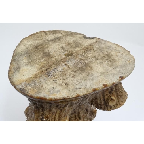 1031 - A Victorian yellow glazed stoneware Tree Stump / Branch formed  Alpine / trailing plant stand . 12''... 