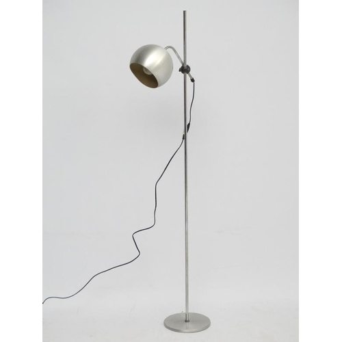 107 - Vintage Retro : a Danish designed spherical aluminium  lamp multi directional spot lamp / standard l... 