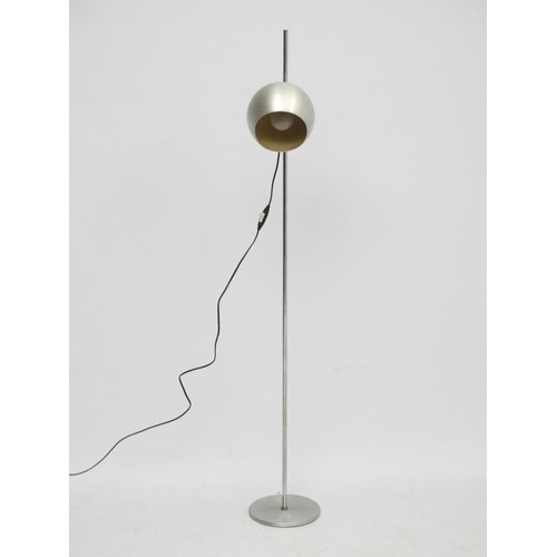 107 - Vintage Retro : a Danish designed spherical aluminium  lamp multi directional spot lamp / standard l... 