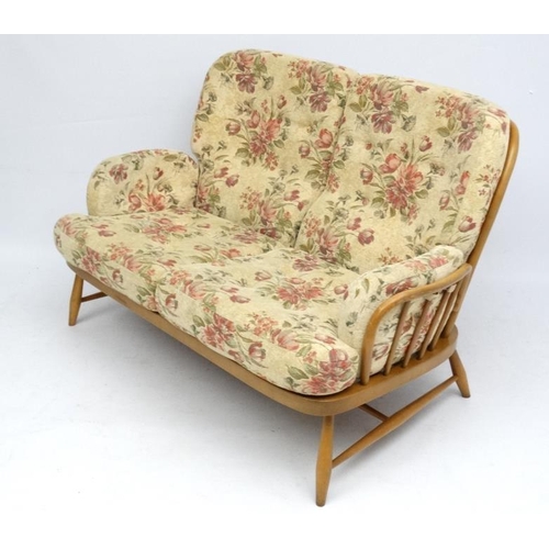 115 - Vintage Retro :  a British made suite by Ercol suit ( 2 seater Sofa+ 2 chairs , his and hers ) , Erc... 