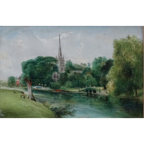 12 - Edwin Frederick Holt (1830-1913 , Dunstable ), Oil on artist board , a pair (2), Looking through the... 