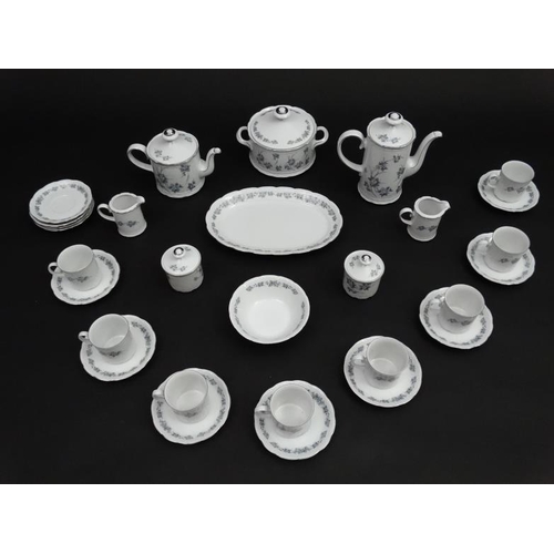 137 - A Mitterteich Bavaria , Made in Germany tea set to include, teapot, coffee pot, 8 cups, 12 saucers, ... 