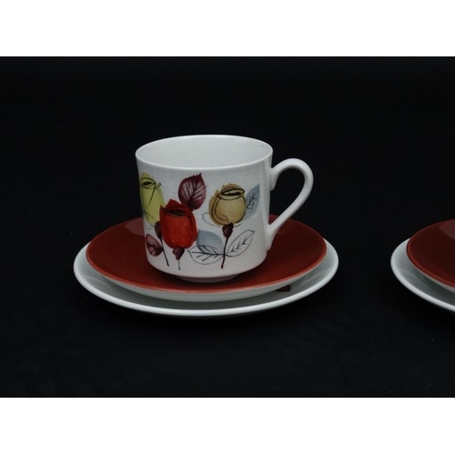 139 - Vintage Retro : A Myotts Ironstone ''Marrakesh'' pattern part tea set , comprising 6 cups, 6 saucers... 