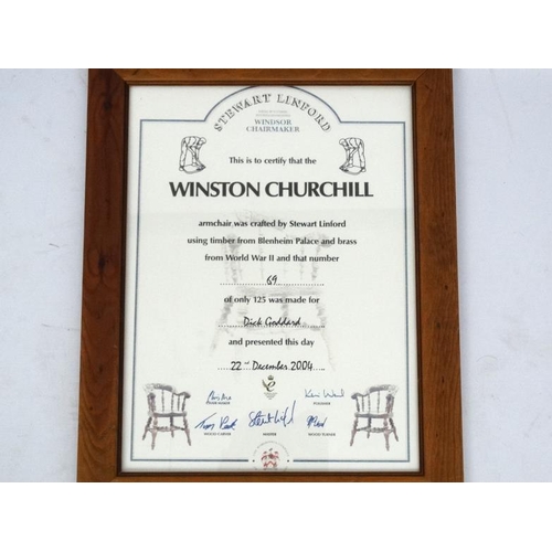 155 - Winston Churchill : a Stewart Linford Limited Edition 'Winston Churchill Armchair '- No.69 of 125 wi... 