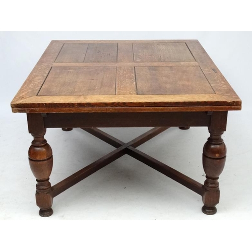 173 - An unusual large oak drawer leaf table c.1928. 47 /2'' wide x approx 108'' extended.