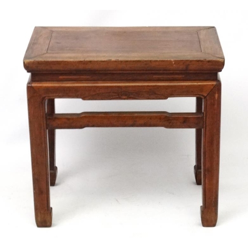 188 - A Chinese hardwood low occasional table 21'' long x 13 1/4'' deep x 13 1/2'' high