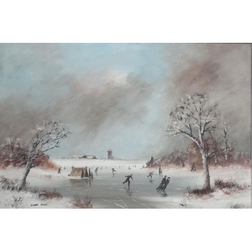 19 - Digby Page (1945), Oil o canvas, 'Dutch Winter Landscape 1978 ', Signed lower left and titled verso.... 