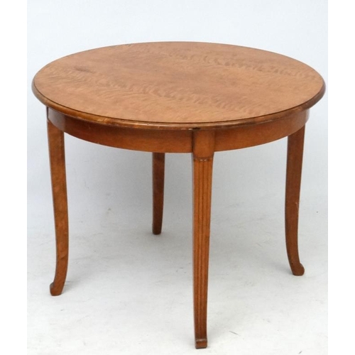 207 - Art Deco, a circular table with shaped legs  33 1/4'' diameter x 26 1/4'' high