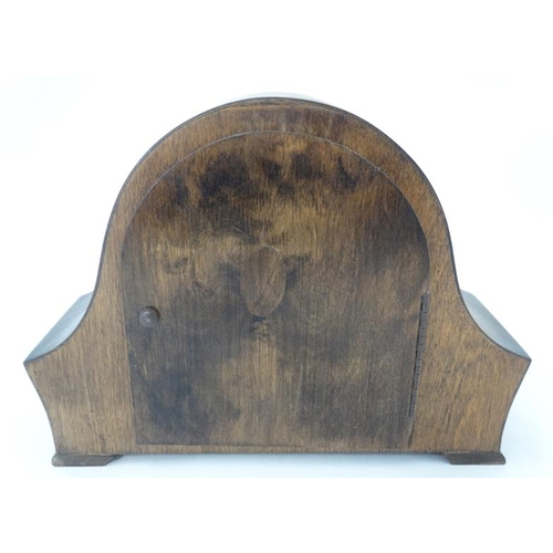 264 - 3 Train Oak Mantle Clock : a 'Perivale ' oak cased 3 train Westminster Chime oak cased mantle clock ... 