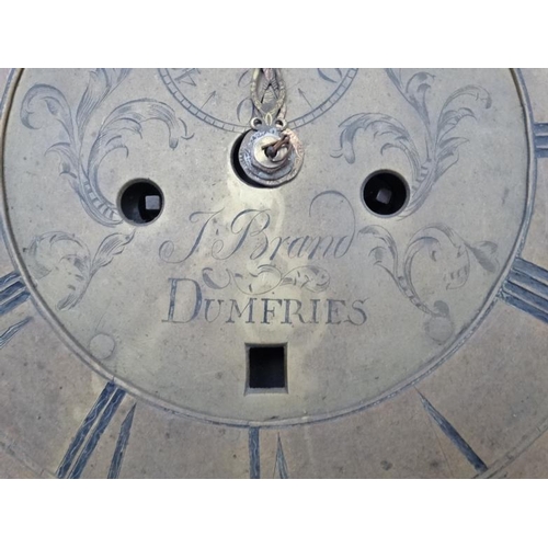 265 - Scottish 18thC longcase Clock Movement : ' John Brand , Dumfries ' ( 1790-1802) a brass faced breaka... 