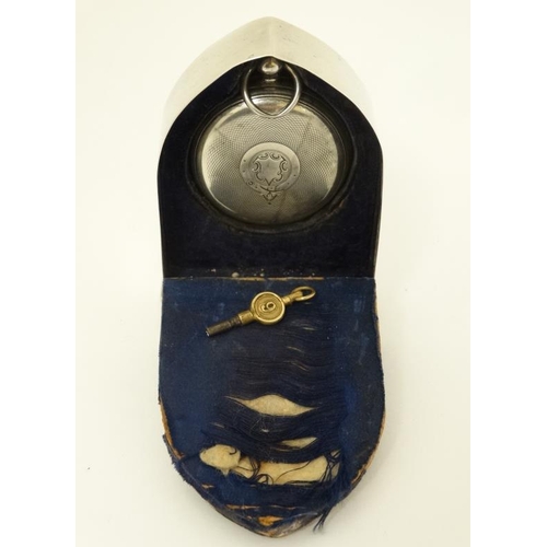 279 - Hall Marked Silver Lancet pocketwatch case : a HMS Henry Matthews case holding a 1871 , Joseph Walto... 