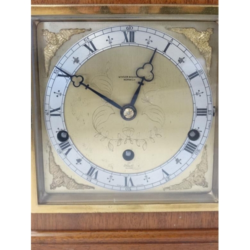 284 - Art Deco Silver cased Easel / Strutt Clock : a ' John Russel London ' ( signed )  Hall Marked Silver... 