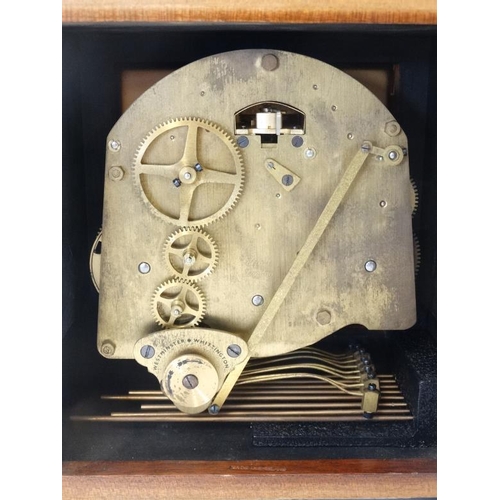 284 - Art Deco Silver cased Easel / Strutt Clock : a ' John Russel London ' ( signed )  Hall Marked Silver... 