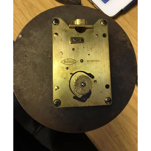 286 - Ship's Clock : ' SD Neill Ltd Belfast' brass cased 8 day Clock ( timepiece) with inset seconds dial,... 