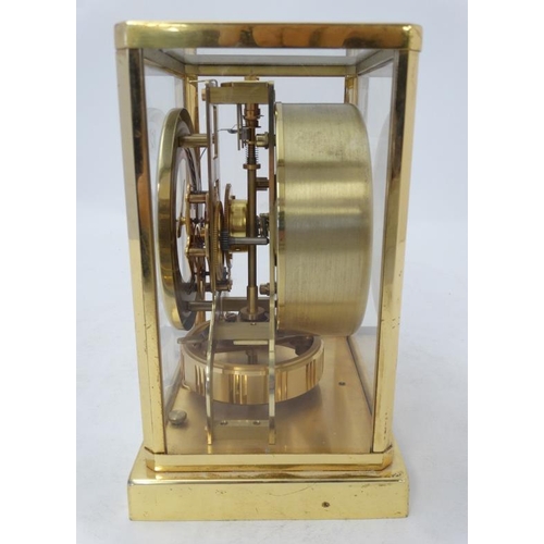 287 - Jaeger-Le Coultre Atmos Clock : A 1960's gold plated  brass  15 jewel Swiss  movement serial no. 254... 