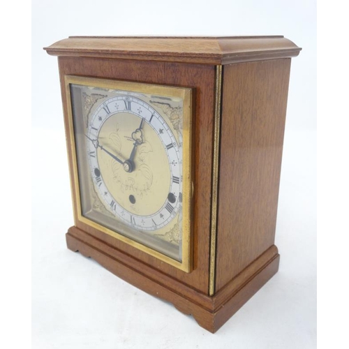 294 - Elliot 3 train Bracket Clock : a mahogany cased ' Elliot ' clock with Westminster & Whittington Chim... 