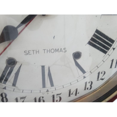 298 - Unusual American 24 hr Drop Dial Clock : a ''Seth Thomas '' 12'' dial , sprung movement , Drop Dial ... 