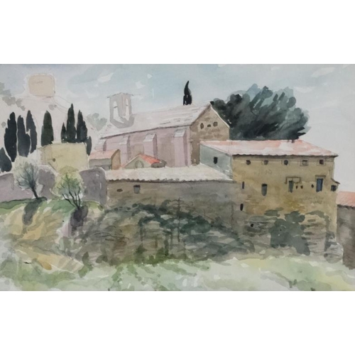 30 - Joan Pilsbury 1953, Watercolour , pencil and another (2), ' St Michael's Church , Porthilly ....and ... 