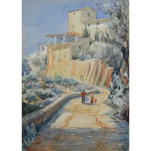 31 - Peter Dixon-Clegg (1932-1990?), Watercolour, A view of Majorca ( Mallorca ),  Signed and dated '32 l... 