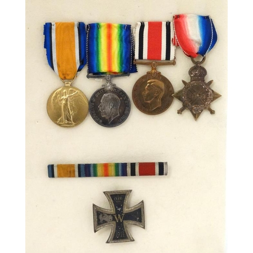 320 - 30417 Pte (later Cpl) T H Brooke , Royal Army Medical Corps : A group of three WWI Campaign Medals ,... 