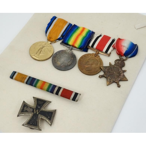 320 - 30417 Pte (later Cpl) T H Brooke , Royal Army Medical Corps : A group of three WWI Campaign Medals ,... 