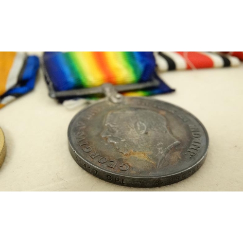 320 - 30417 Pte (later Cpl) T H Brooke , Royal Army Medical Corps : A group of three WWI Campaign Medals ,... 