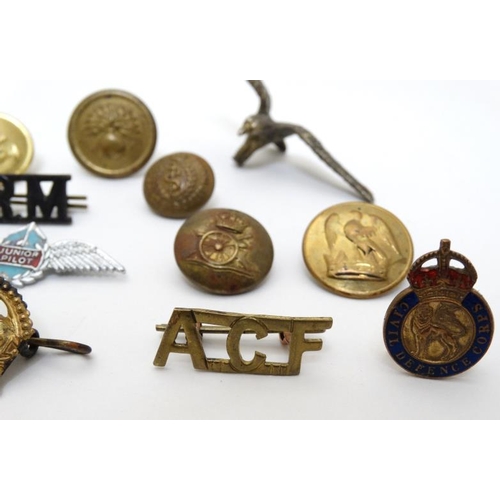 335 - Militaria : A collection of military dress badges , to include Royal Marines , Royal Army Ordinance ... 