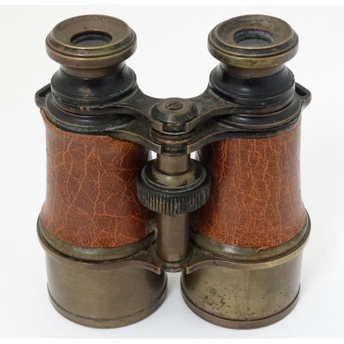 345 - Militaria : A pair of cWWI British Officer's Binoculars , the drums stamped ' MkV Special 32698 ' an... 