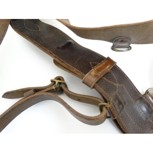 347 - Militaria : An early 20thC Army Officer's Sam Browne belt , together with another . (2)