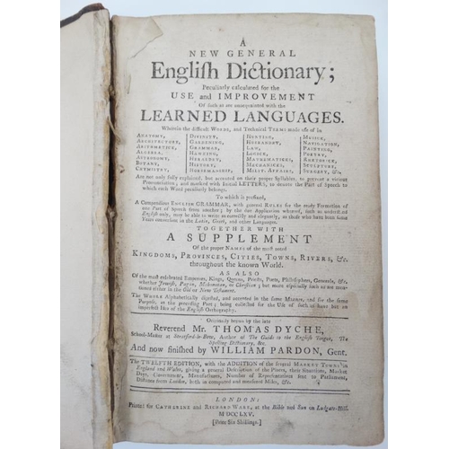 354 - Book: '' A New General English Dictionary , peculiarly calculated for the use and improvement of suc... 