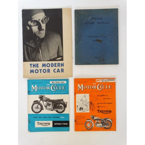 356 - Magazines: A collection of 4 magazines to include 2 copies of '' The Motor Cycle '' magazine issues ... 