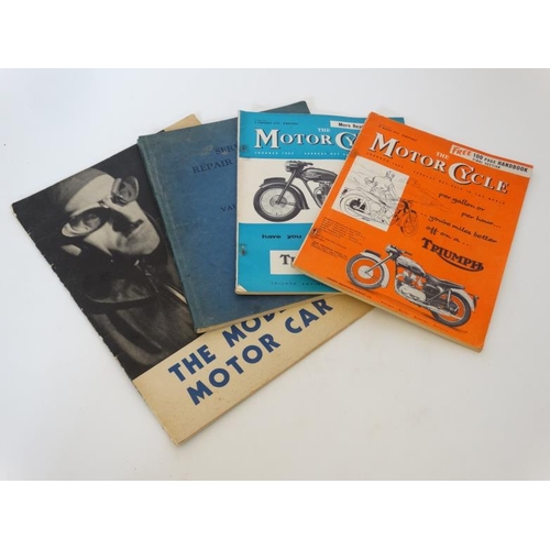 356 - Magazines: A collection of 4 magazines to include 2 copies of '' The Motor Cycle '' magazine issues ... 