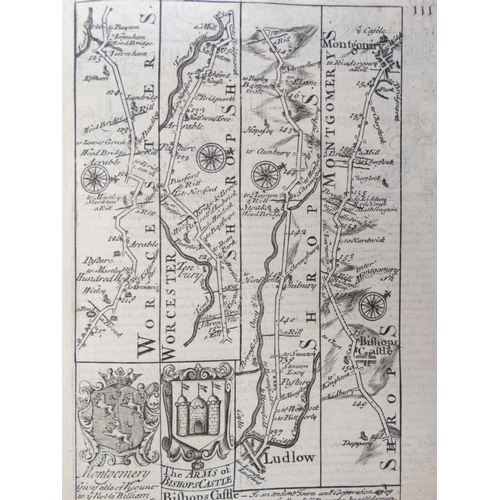 375 - Maps: A set of three strip maps taken from Owen's Britannia Depkta (1764), showing the Road from Lon... 