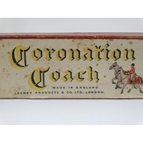 384 - Toys: Two 1952 Lesney Products & Co, London , Coronation Coaches, in original boxes, including one m... 