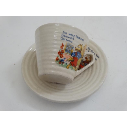 393 - Toy: a c1950s Child's toy '' Little Red Riding Hood '' tea set , comprising teapot, milk jug, 2 cups... 