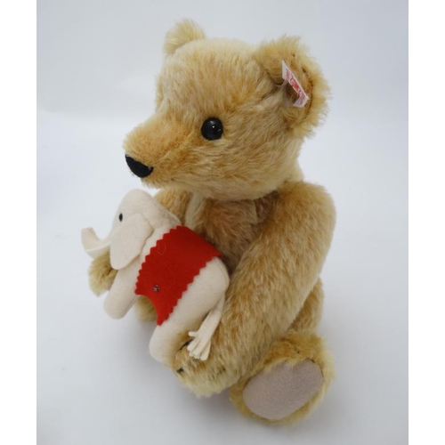 395 - A 2003 boxed limited edition Steiff '' Teddy's Elephant'' collectable blond mohair Teddy Bear , carr... 