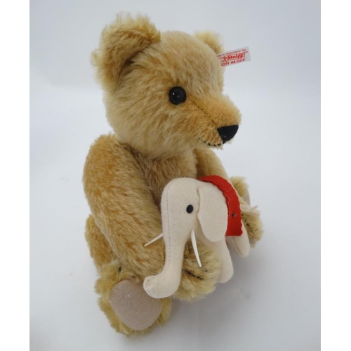 395 - A 2003 boxed limited edition Steiff '' Teddy's Elephant'' collectable blond mohair Teddy Bear , carr... 