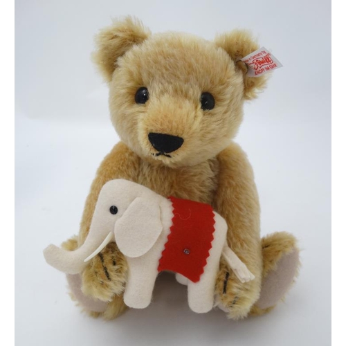 395 - A 2003 boxed limited edition Steiff '' Teddy's Elephant'' collectable blond mohair Teddy Bear , carr... 