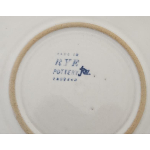 483 - Two 1969 blue and white  '' Rye Pottery '' plates commemorating the Investiture of the Prince of Wal... 