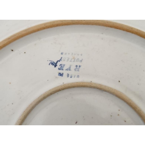 483 - Two 1969 blue and white  '' Rye Pottery '' plates commemorating the Investiture of the Prince of Wal... 