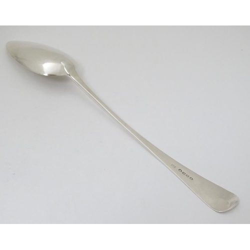 547 - A Geo III silver Old English pattern basting spoon hallmarked London 1815 maker  John Lambe 11 1/2''... 