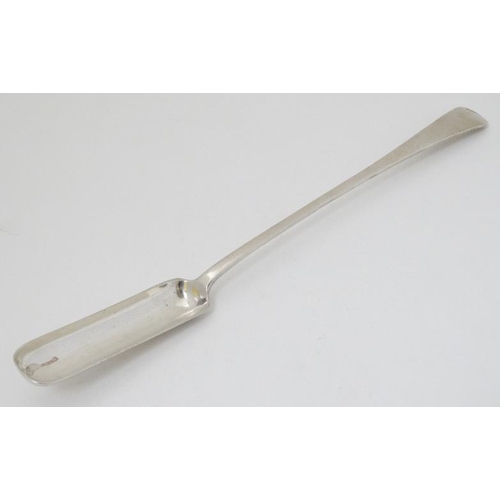 573 - A silver plated marrow scoop approx 10'' long