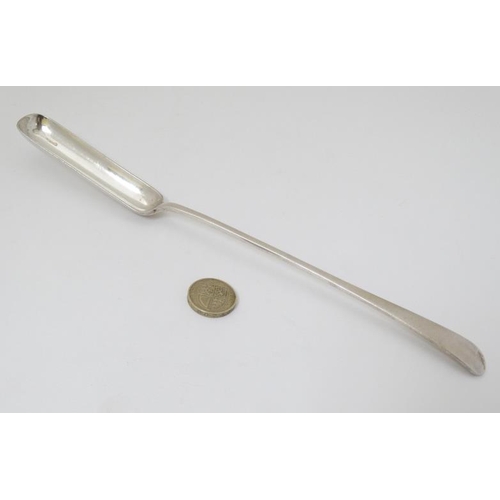 573 - A silver plated marrow scoop approx 10'' long