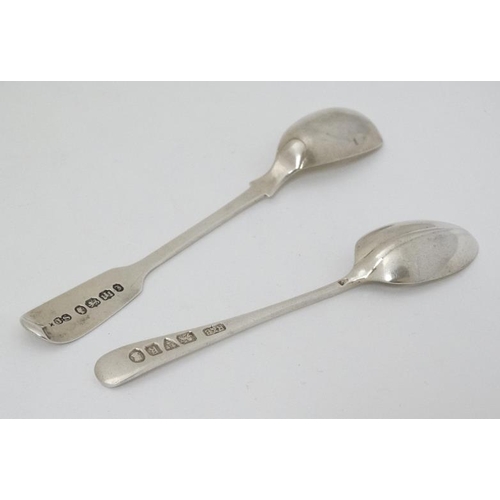 608 - A silver rat tail teaspoon hallmarked Chester 1935 with jubilee mark 4 1/4'' long. Together with a s... 