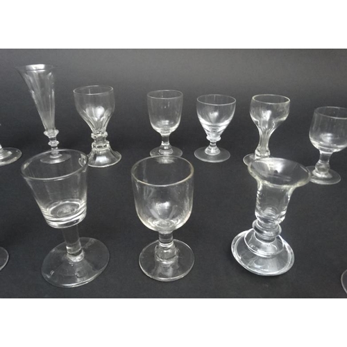 699 - A large quantity of assorted 19thC and 20thC glasses to include wine, custard , cordial glasses etc ... 