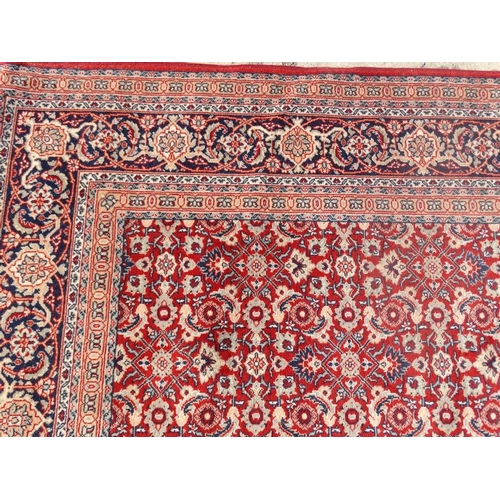 78 - Rug / Carpet : a 20 thC Belgian Wilton rug with 5 bands around a wine red central ground. 123 x 78 1... 