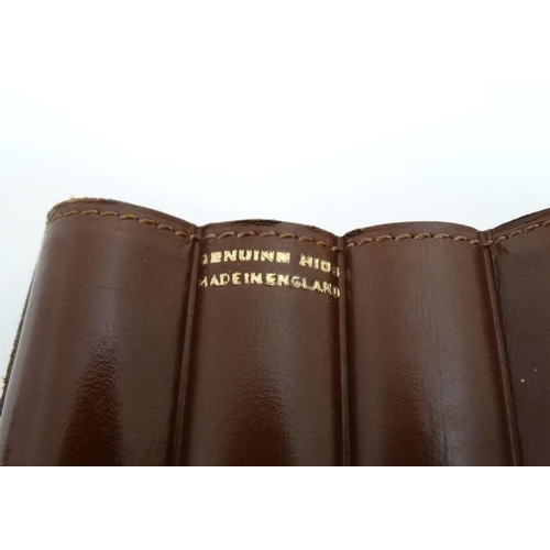 824 - Roy Tallent : A leather cigar pouch with provision for 4 cigars 5 7/8'' long x 3 1/2'' wide