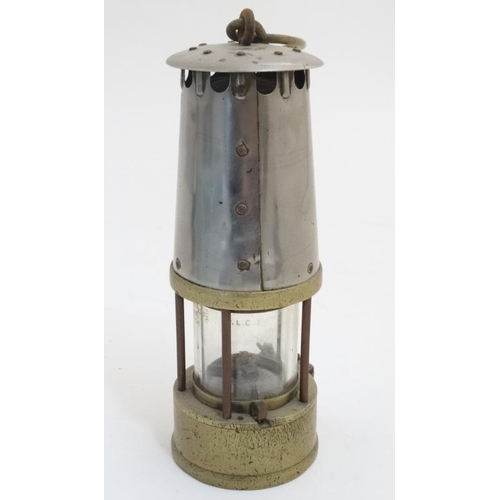 827 - Miners Davy Lamp : A type 6  The Protector Lamp and Lighting Co. Ltd Prestwich's Patent lamp made of... 