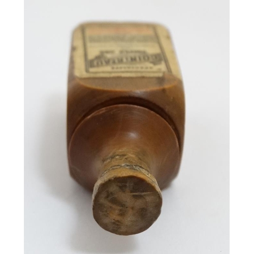 862 - Cointreau Tripple Sec - A novelty carved miniature boxwood bottle shaped container unscrewing to rev... 